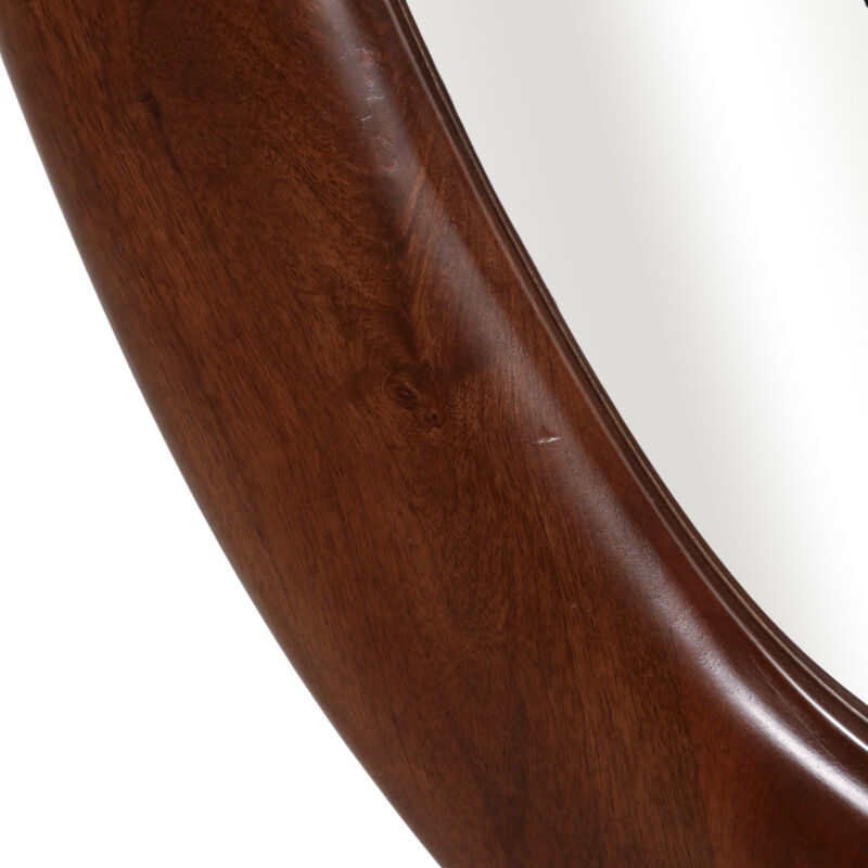 62x35 Organic Oval Wood Mirror image number 3