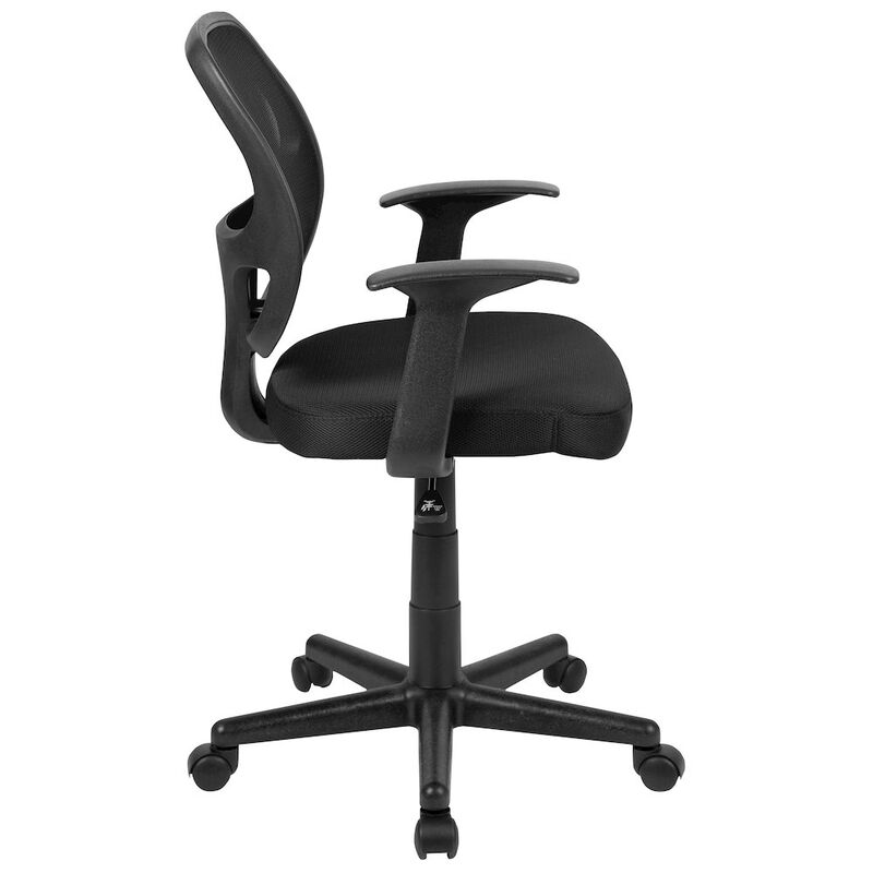 Flash Furniture Fundamentals Mid-Back Black Mesh Swivel Ergonomic Task Office Chair with Arms image number 5
