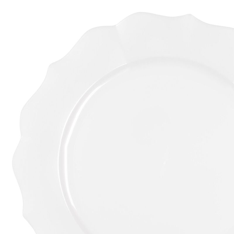7.5" Pearl White Round Lotus Plastic Salad Plates (120 Plates) image number 8