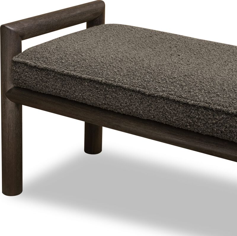 Dorsey Boucle Upholstered Wooden Bench image number 5