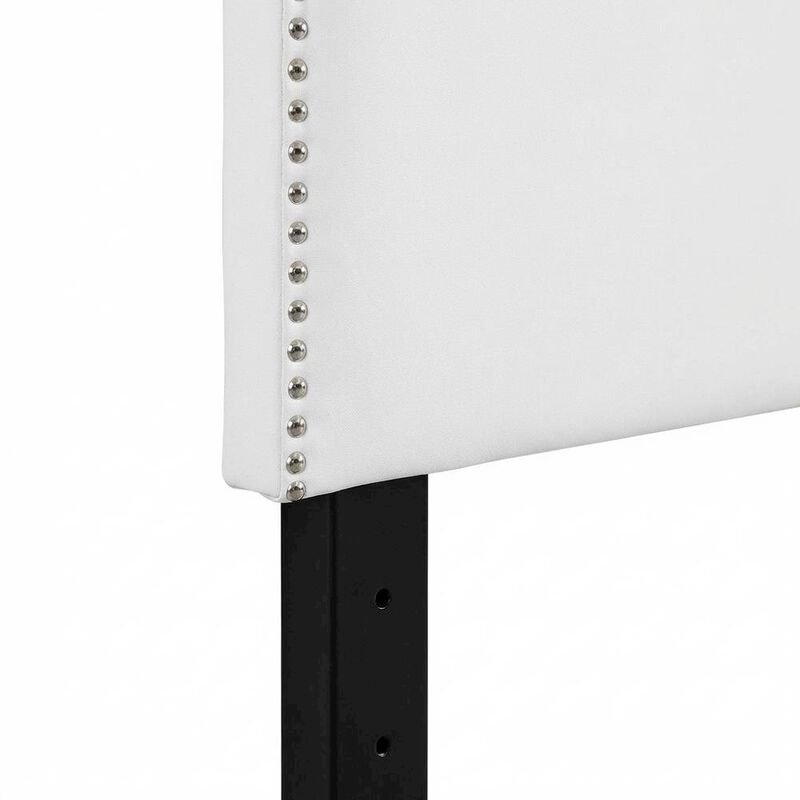 Upholstered Vinyl Full Headboard with Smooth Finish and Durable Design image number 1