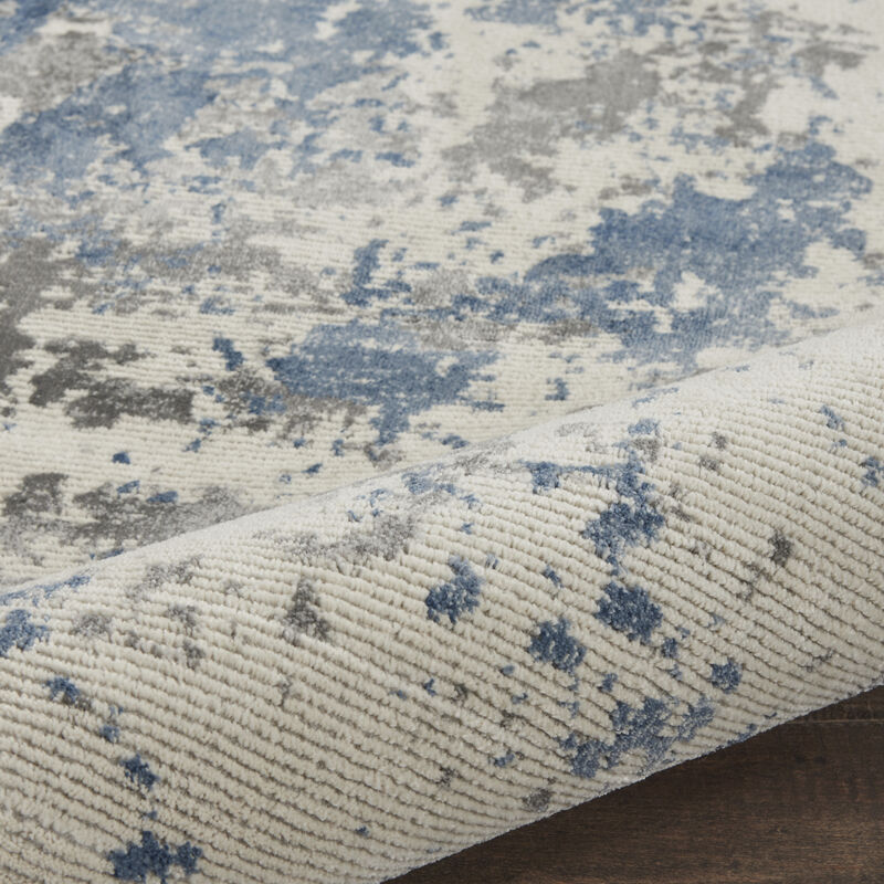 Rustic Textures RUS08 Gray/Blue 2'2" x 7'6" Rug image number 4