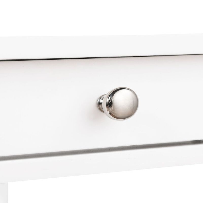 Convenience Concepts American Heritage 1 Drawer Chairside End Table with Charging Station and Shelves