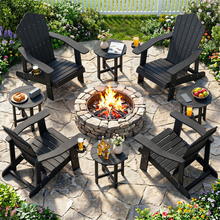 Outdoor HIPS Adirondack Side Table Waterproof Weather Resistant Design