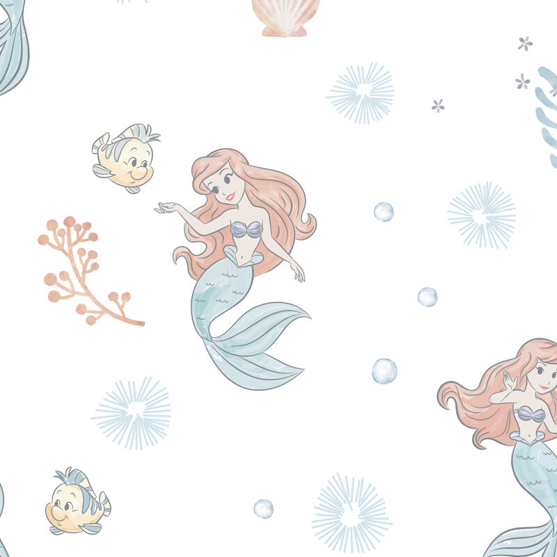 Bedtime Originals Disney Baby The Little Mermaid White Fitted Crib Sheet - Ariel
