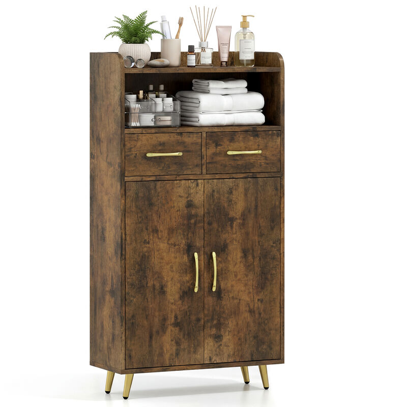 Bathroom Storage Cabinet with 2 Drawers and 2 Doors image number 5