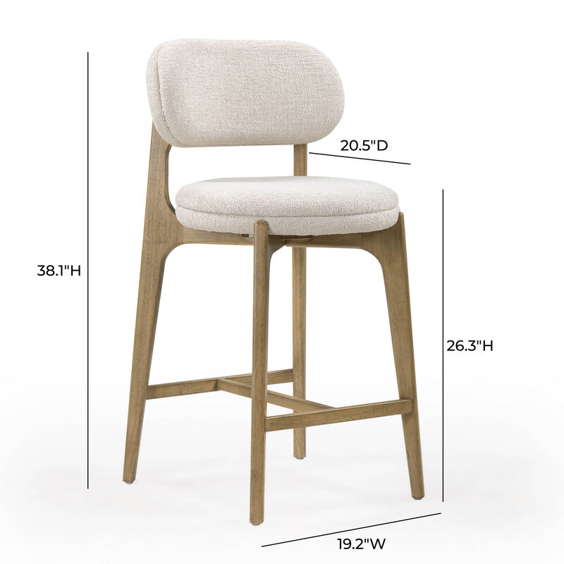 Carnation Cream Performance Vegan Leather Counter Stool image number 8
