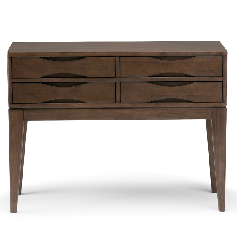 Harper SOLID HARDWOOD 40 inch Wide Mid Century Modern Hallway Console Sofa Table in Walnut Brown