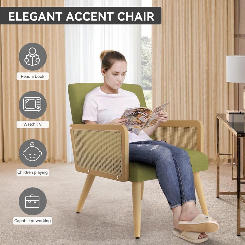 Modern Accent Chair Armchair for Living Room Bedroom Single Sofa Lounge Seating image number 4