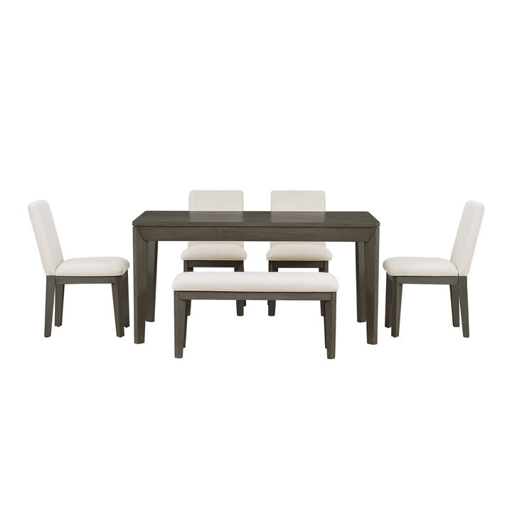 Merax Farmhouse Style 6-Piece Dining Table Set