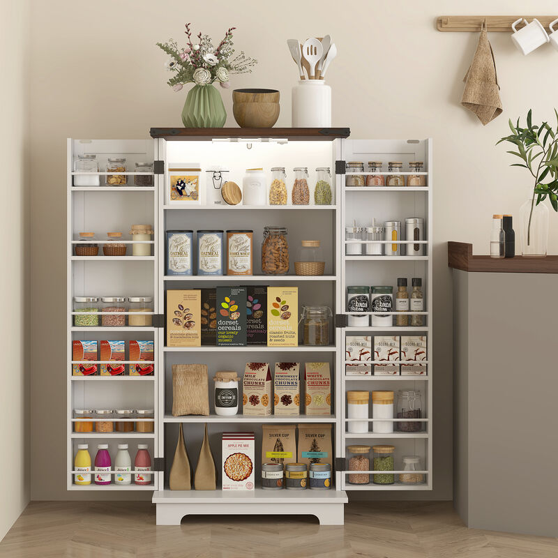 Hivvago Kitchen Organizer Cabinet with Motion Sensor Light image number 1
