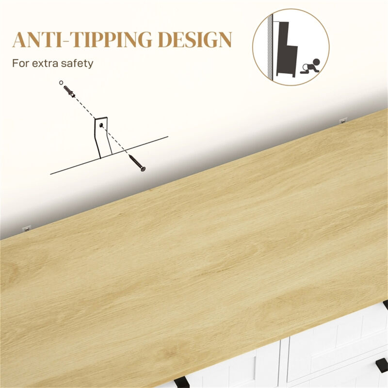 Modern Kitchen Storage Cabinet with Shelves and Doors