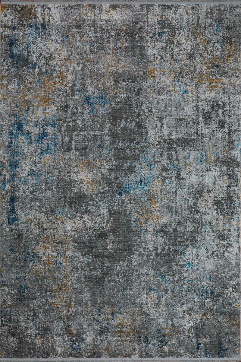 HomeRoots Abstract Distressed Area Rug With Fringe image number 0