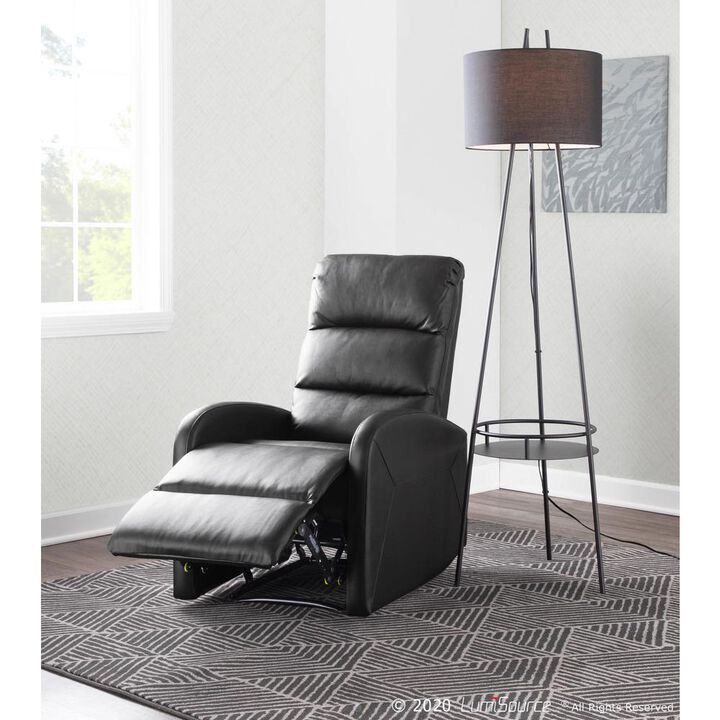 LumiSource Black PU Dormi Recliner Chair