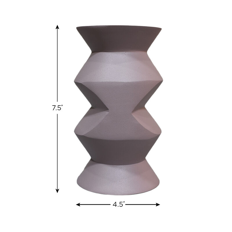 Handmade Aluminium Geometric Light Pink Bud Vase For Indoor & Outdoor Use BBH Homes