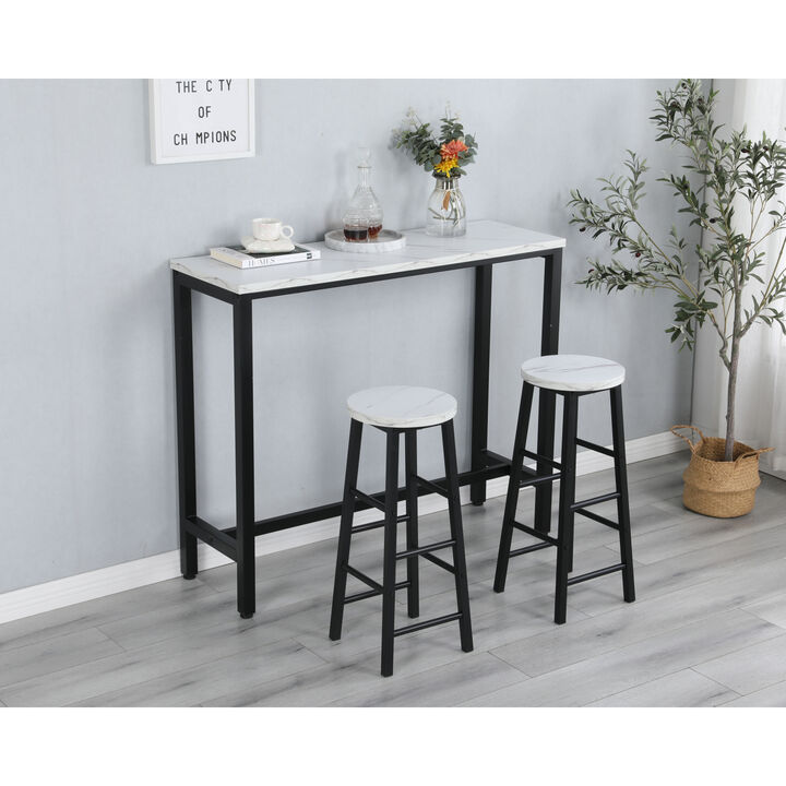 Bar Table with 2 Bar Chairs, Kitchen Counter with Bar Chairs, Breakfast Bar Table Sets