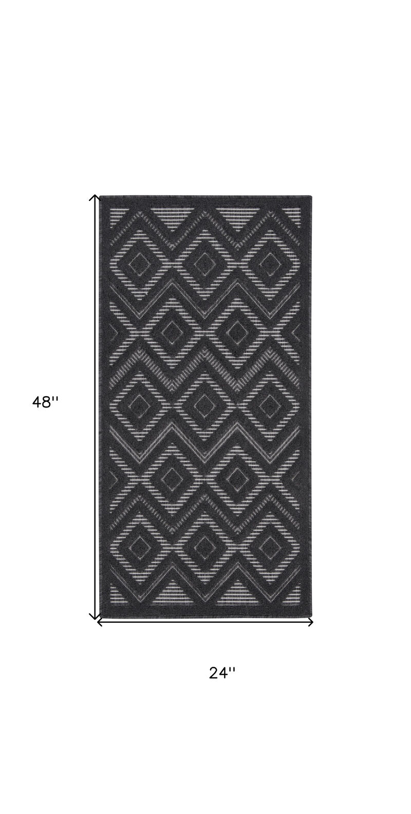 HomeRoots Geometric Indoor Outdoor Area Rug image number 4