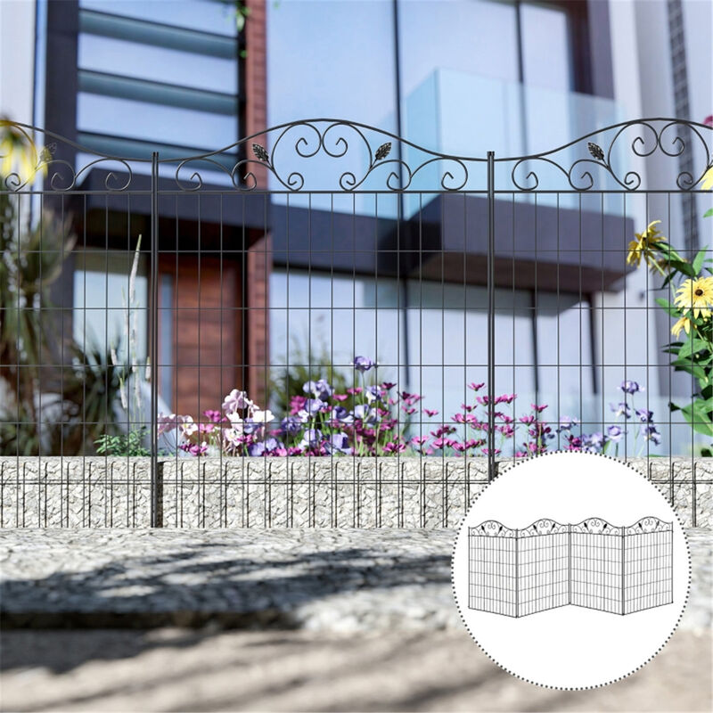 Metal Decorative Fence Panel for Yard Patio and Pathway Edging image number 1