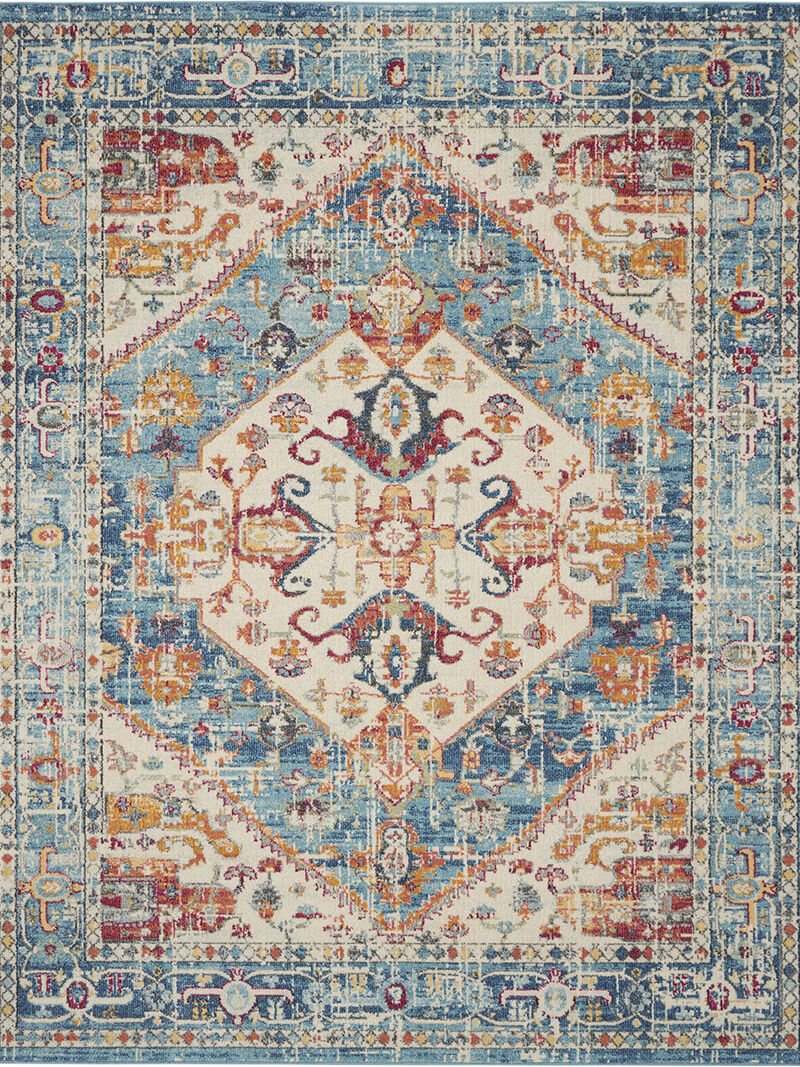 Passion PSN23 Ivory/Light Blue 6'7" x 9'6" Rug image number 0