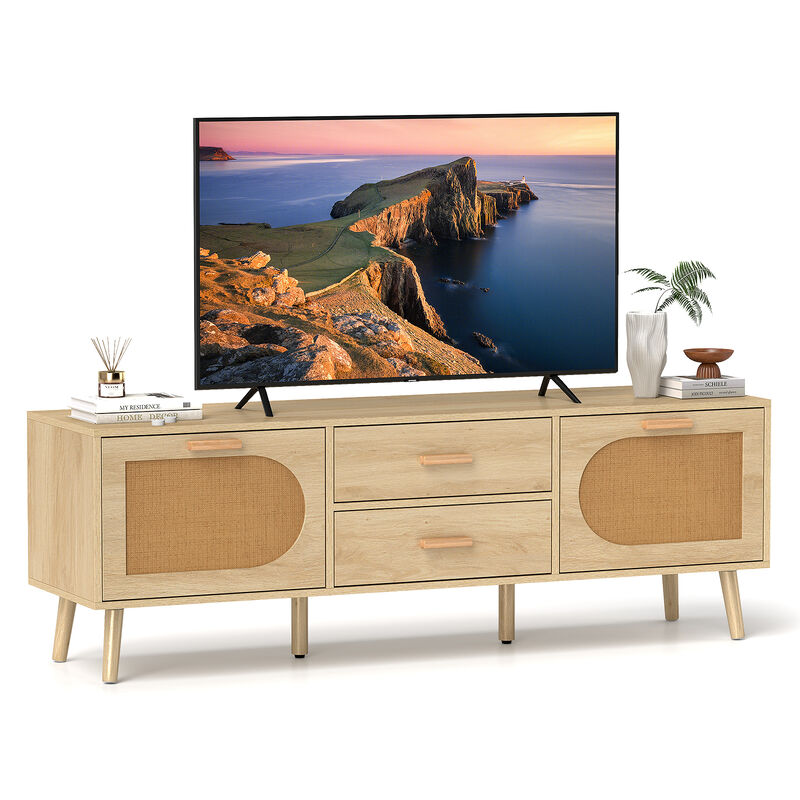 TV Stand for 65-Inch TV with Drawers for Organized Media Storage and Stylish Entertainment Setup
