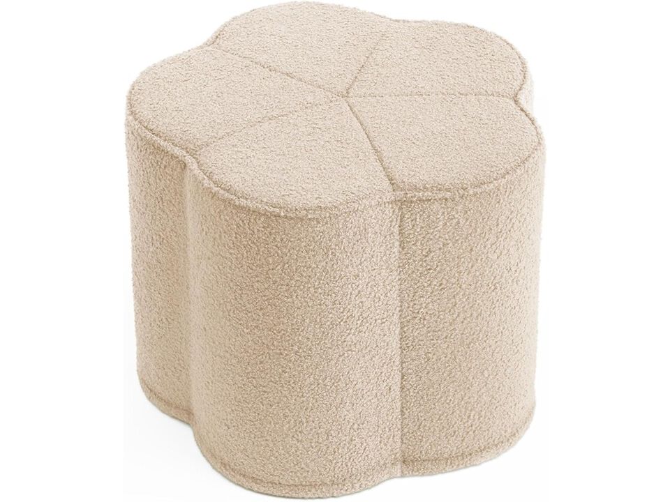 Blissful Diary Flower  Comfy Floral Ottoman for Living Room