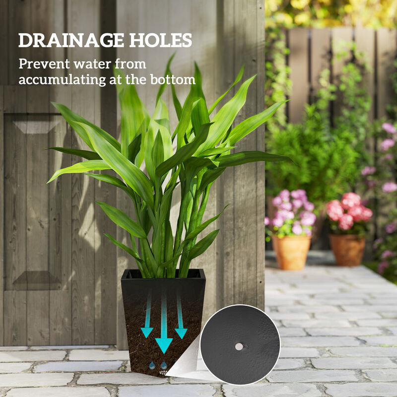 Hivvago 3-Pack Stackable MgO Planters with Drainage image number 4
