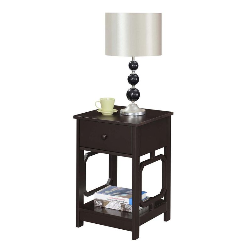 Convenience Concepts Omega 1 Drawer End Table Espresso