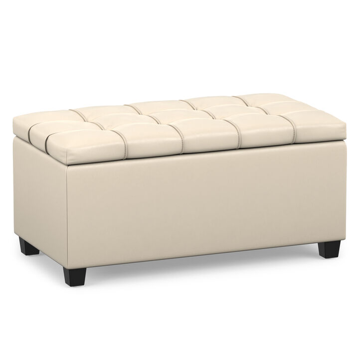 Simpli Home Sienna Storage Ottoman Bench