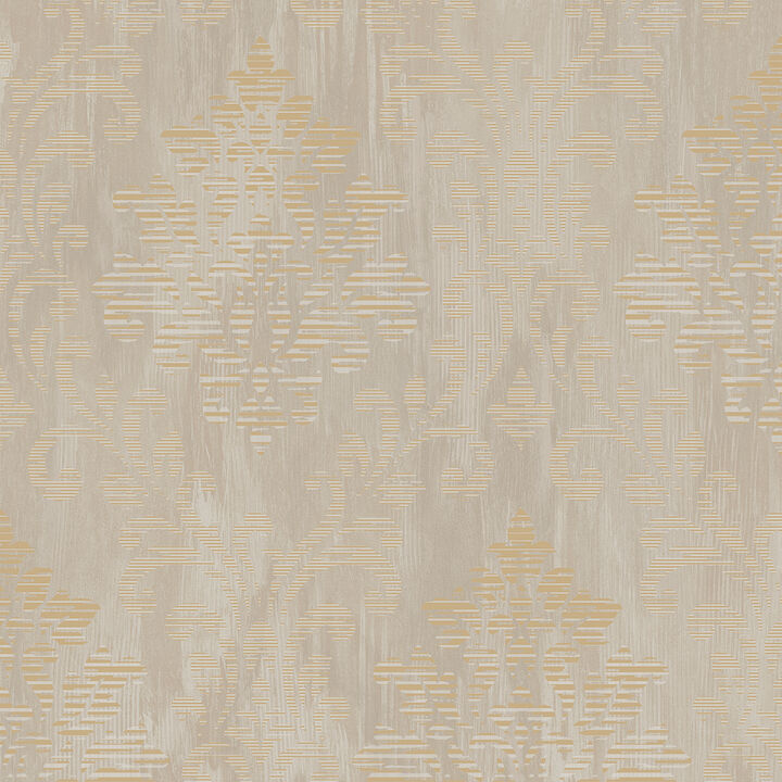 Metallic FX Modern Metallic Damask Gold Wallpaper W78177