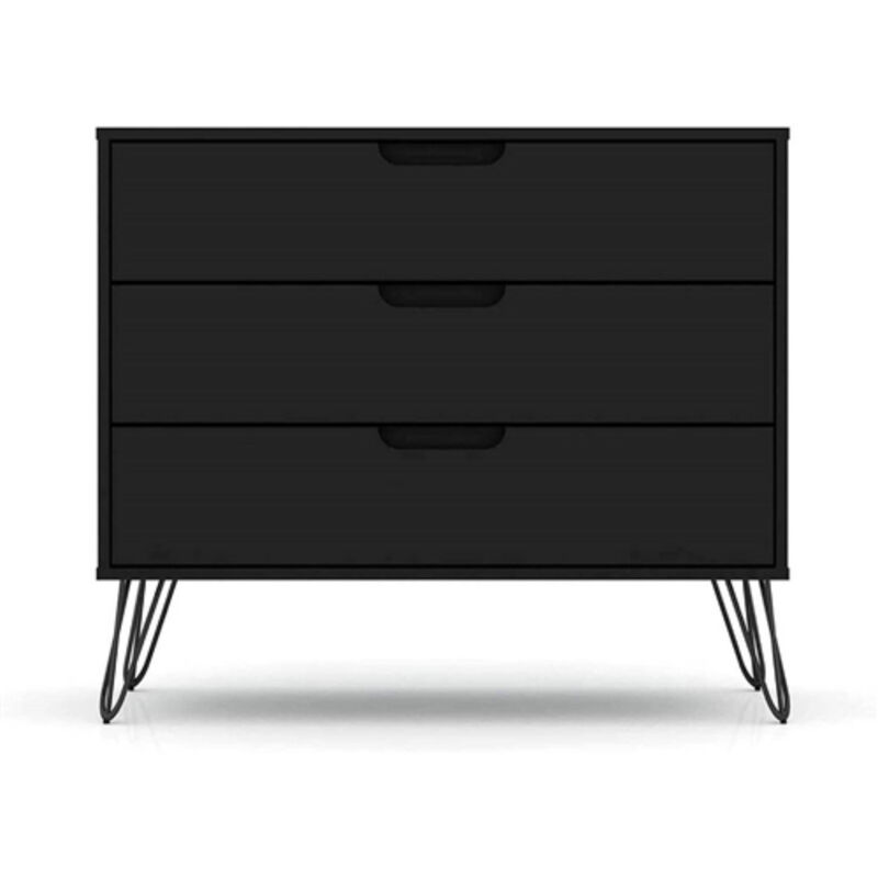 Modern Scandinavian Style Bedroom 3-Drawer Dresser in Wood Finish