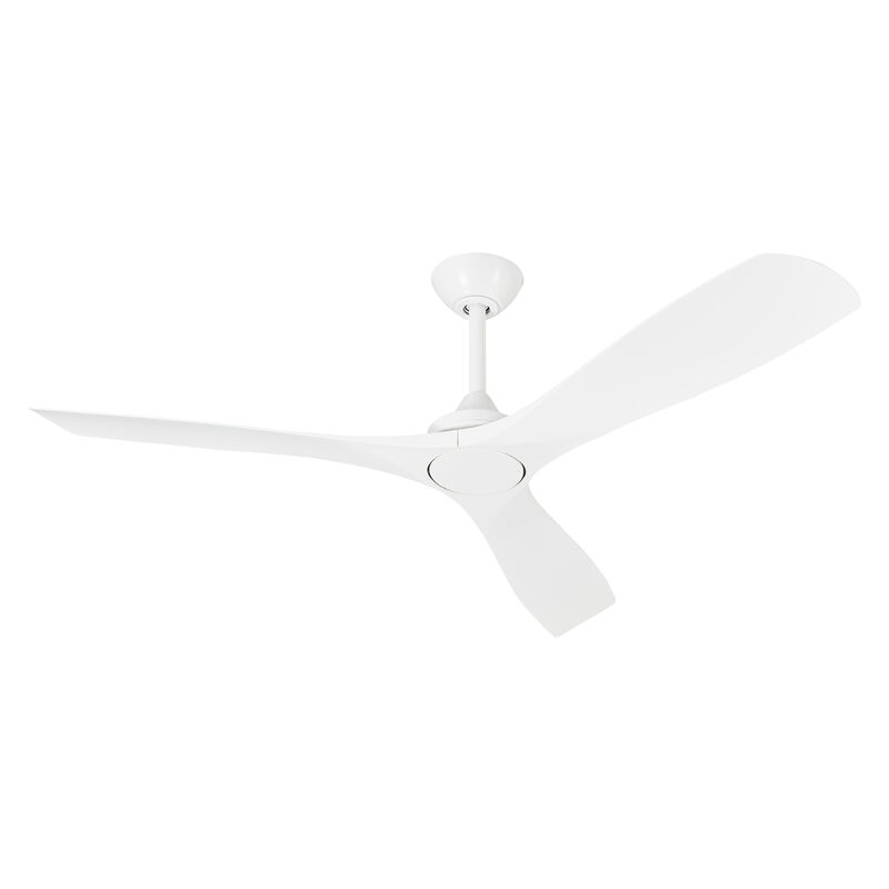 52 in. Matte White 6-Speed Reversible Ceiling Fan with Remote without Light
