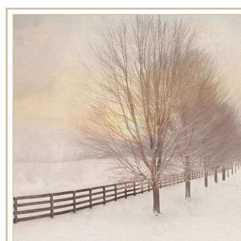 HomeRoots Snowy Amish Lane White Framed Wall Art image number 3