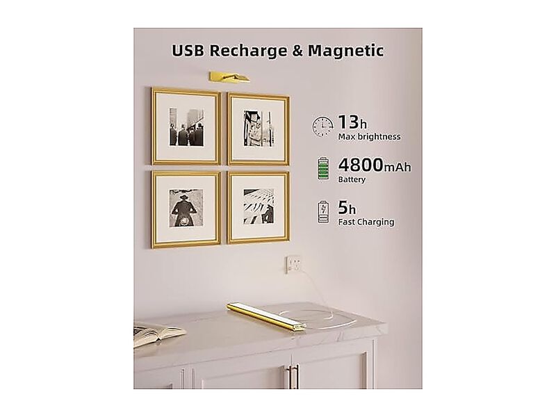 Light Wall 4800mAh Rechargeable Wireless Remote 13 Dimmable Magnetic LED Art image number 2