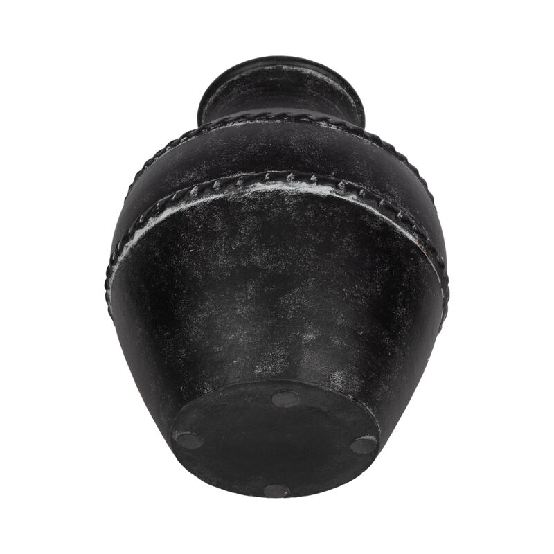 14" Terracotta Vase, Black image number 5