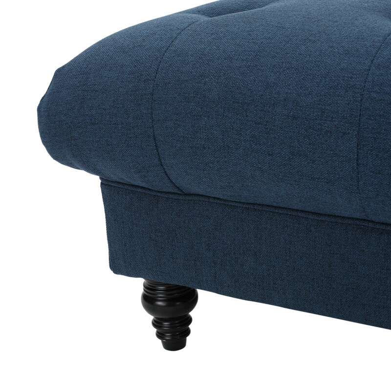 Streamdale Plush and Versatile Velvet Ottoman with Tufted Top image number 7