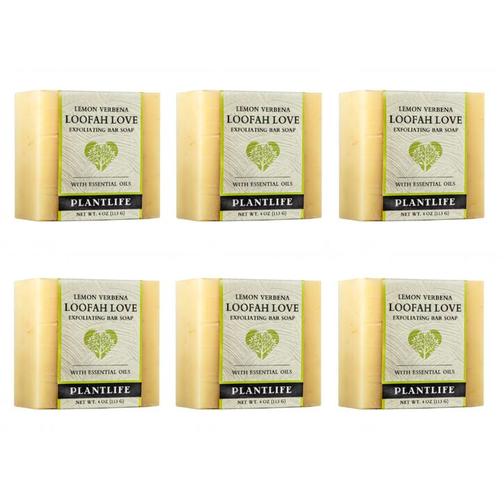Plantlife Bar Soap - Loofah Love Lemon Verbena 6 Pack