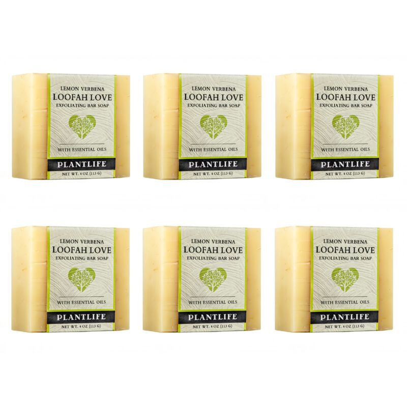 Plantlife Bar Soap - Loofah Love Lemon Verbena 6 Pack image number 2