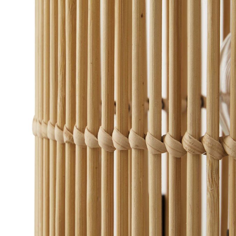 Modway Casen 1-Light Modern Bamboo/Metal Table Lamp in Natural image number 6