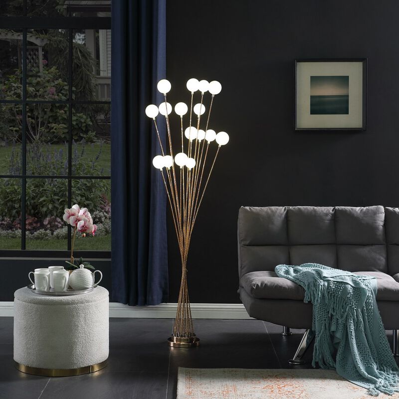 Streamdale Golden Chrysanthe 62'' 16-Light Floor Lamp image number 2