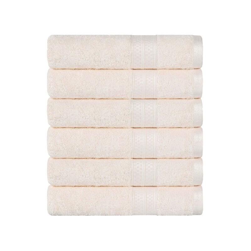 Heavyweight 6 Piece Hand Towel Set with Plush Rayon Blend Fabric image number 0