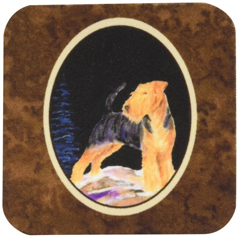 Caroline's Treasures SS8464FC Starry Night Welsh Terrier Foam Coasters Set of 4 (Set of 4), 3.5 H x 3.5 W, Multicolor image number 0