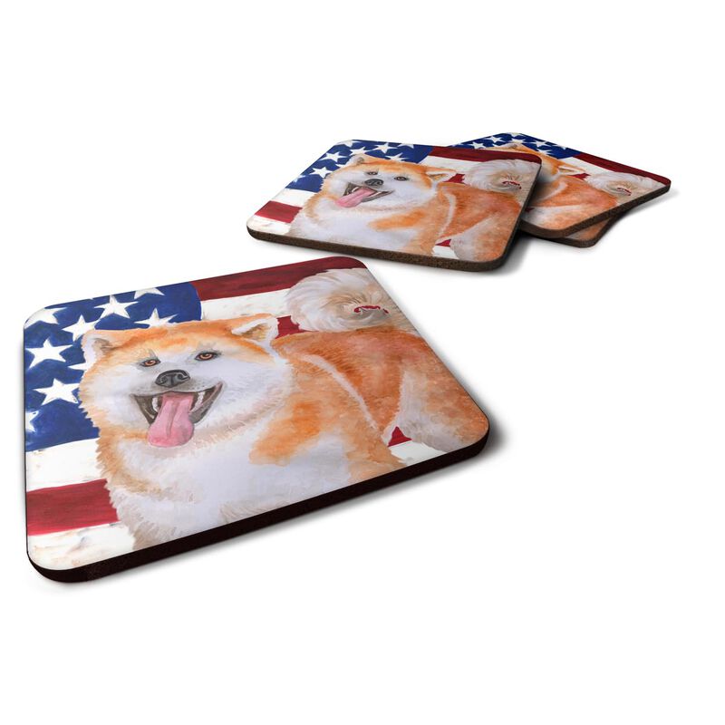 Caroline's Treasures Akita Patriotic Decorative coasters, Multicolor