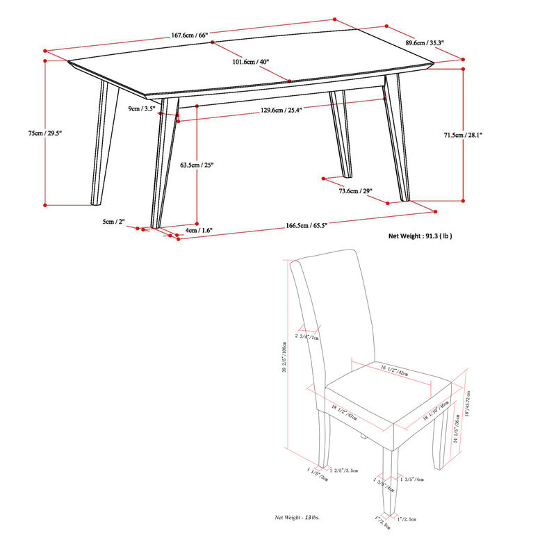 Simpli Home Acadian / Draper 7-Piece Dining Set image number 5