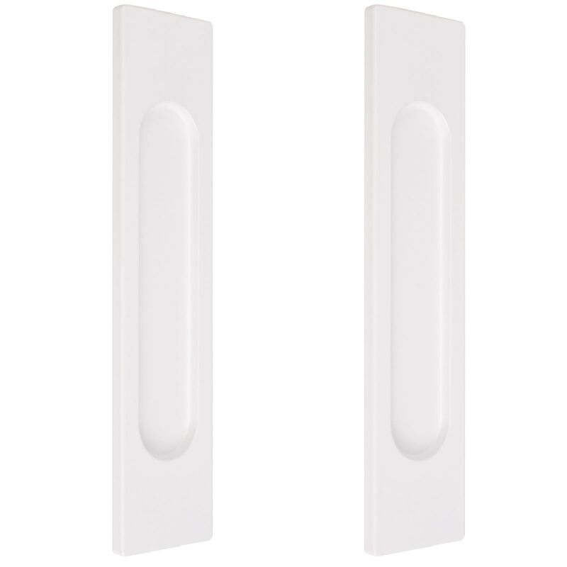 MOROBOR 18CM Self-Stick Rectangual Sliding Door Pulls, 2pcs Warm White Aluminum Alloy Flush Pull Punch-Free Handle for Sliding B