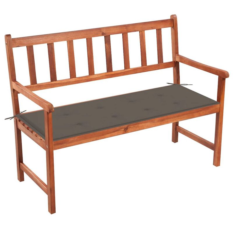 Patio Bench Brown Solid acacia wood and polyester Medium Sturdy