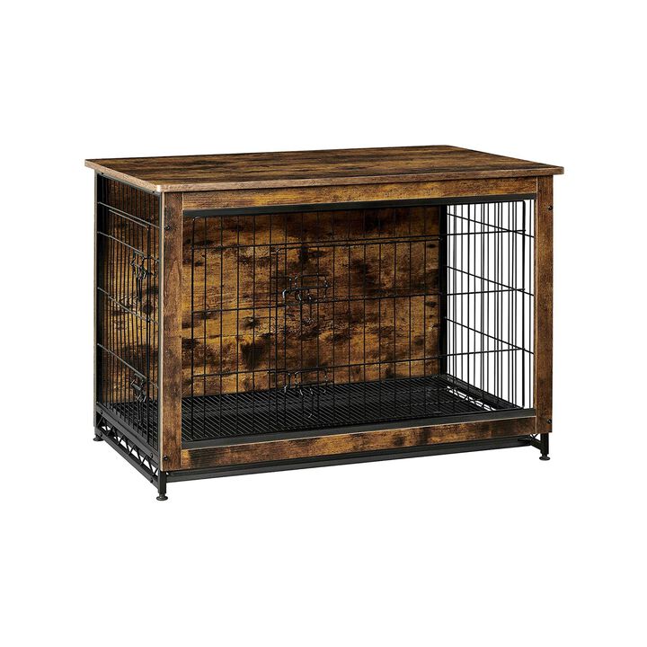BreeBe Wooden Dog Crate with Removable Tray