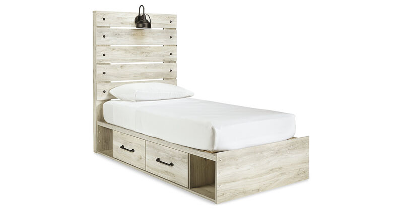 Cambeck Twin Panel Bed with 2 Storage Drawers image number 3