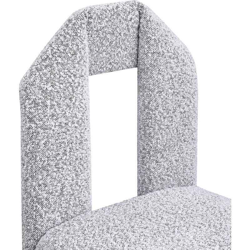 Meridian Furniture Bennett Grey Boucle Fabric Dining Chair, Set of 2