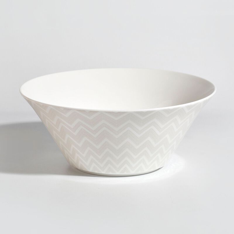 Salad Bowl ZIG ZAG WHITE, diam. 10.43", H 4.33" image number 2