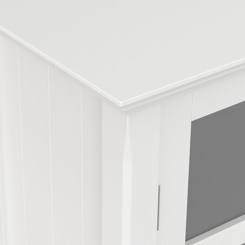 Acadian 39 inch Wide Solid Wood Transitional Storage Cabinet in White image number 7